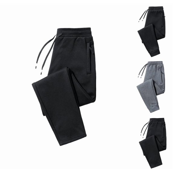 Womens Sherpa Fleece Lined Athletic Sweatpants Winter Warm Running Casual Heavyweight Jogger Pants with Zipper Pockets Dark Gray 3XL