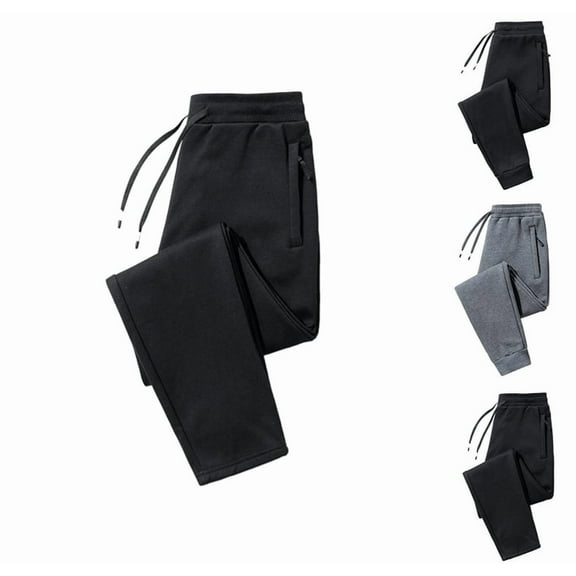 Womens Sherpa Fleece Lined Athletic Sweatpants Winter Warm Running Casual Heavyweight Jogger Pants with Zipper Pockets Dark Gray XL