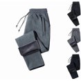thumbnail image 1 of Womens Sherpa Fleece Lined Athletic Sweatpants Winter Warm Running Casual Heavyweight Jogger Pants with Zipper Pockets Gray 3XL, 1 of 3
