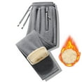 thumbnail image 1 of Mens Sherpa Fleece Lined Jogger Sweatpants with Pockets Thick Warm Drawstring Lounge Sweat Pants Trousers, 1 of 4