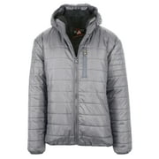 Mens Sherpa-Lined Hooded Puffer Jacket Sizes, S to 2XL