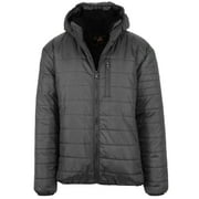 Mens Sherpa-Lined Hooded Puffer Jacket Sizes, S to 2XL