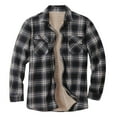 thumbnail image 1 of Mens Sherpa Lined Plaid Flannel Shirts Jackets Casual Thermal Button Up Jackets Winter Warm Work Coat Outwear, 1 of 6
