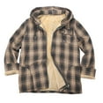 thumbnail image 1 of Mens Shirt Jacket Men's Cotton Plaid Shirts Jacket Fleece Lined Flannel Shirts Sherpa Zip Up Jackets for Mens Jacket Winter Jackets For Men, 1 of 4