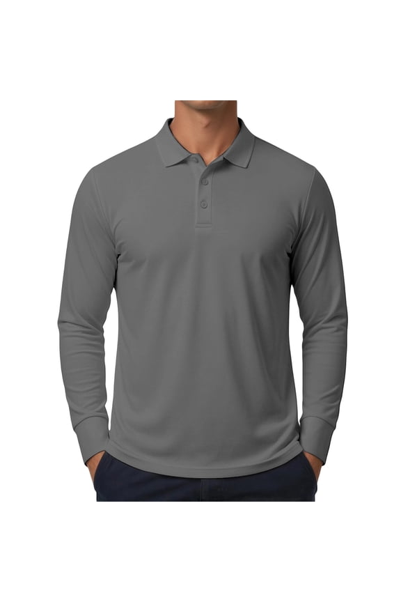 Mens Shirt Long Sleeve Classic Comfort Blend Weekend Activities Mens Activities Shirt,Grey,XL