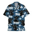 thumbnail image 1 of Mens Shirt Outdoor Leisure Cow Printed Summer Short Sleeve Tops Button Down Collared Loose Fit Comfy Dress Shirts for Men, 1 of 2