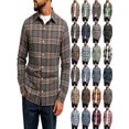 thumbnail image 1 of Mens Shirt Plaid Flannel Long Sleeve Collared Shirt Jacket Casual Fall Winter Tops for Daily Outdoor Wear, 1 of 9