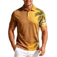 thumbnail image 1 of Mens Shirt Short Sleeve Button Down Business Clothes for Men,Yellow,S, 1 of 5