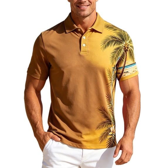 Mens Shirt Short Sleeve Button Down Business Clothes for Men,Yellow,S