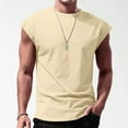 thumbnail image 1 of Mens Shirt Short Sleeve Crewneck Loose Fit Beige Tee Shirts Mens Casual Shirts, 1 of 3