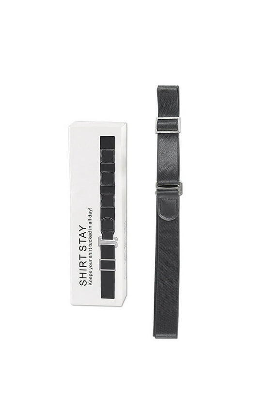 Mens Shirt Stays Military Adjustable Elastic Straps in Black Maximum strech 150cm/58.5in Wrinkle-Proof Shirt Holder