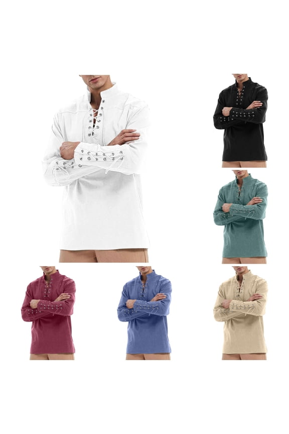 Mens Shirt for Men Industrial Gothic Fashion Shirt for Modern Everyday Wear White XL