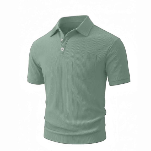 Mens Shirts 2026 Short Sleeve Solid Color Golf 2026 Shirts Solid Color Cotton Tennis T-Shirt Slim Fit Summer Business Work Tee Tops Comfortable Turn-Down Collar Button Pullover