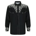 thumbnail image 1 of Mens Shirts 3D Floral Printed Lapel Button Down Long Sleeve Blouses Casual Summer Tops Light Gray M, 1 of 7