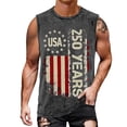 thumbnail image 1 of Mens Shirts 4th of July Patriotic Graphic Muscle Tank Top Sleeveless Shirt Workout Casual Summer Wear, 1 of 5