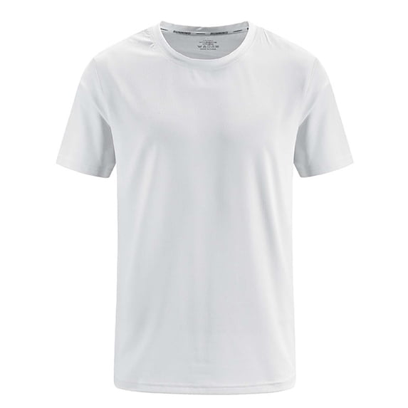 Mens Shirts, Awwp Men's Summer Quick Drying Casual Solid Color Crew Neck Short Sleeve T Shirts for Men White XXL