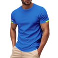 thumbnail image 1 of Mens Shirts, Awwp Mens Workout T-Shirts Quick Drying Athletic Short Sleeve Crew Neck Running Gym Tee Tops Blue XXXXL, 1 of 9