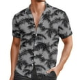 thumbnail image 1 of Mens Shirts Beach Loose Sports Business Casual Collar Button Open Short Sleeve Shirt Top 3XL, 1 of 4