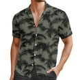 thumbnail image 1 of Mens Shirts Beach Loose Sports Business Casual Collar Button Open Short Sleeve Shirt Top M, 1 of 4