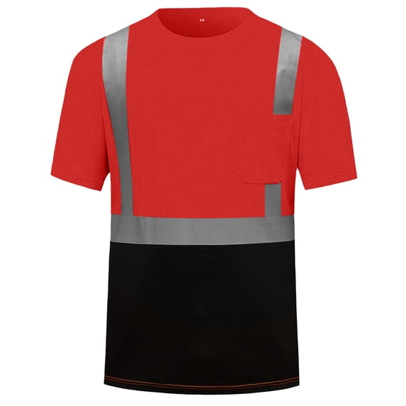 Mens Shirts Big and Tall,Shirts for Men Women High Visibility Safety Reflective Work Shirts Short Sleeve Tops
