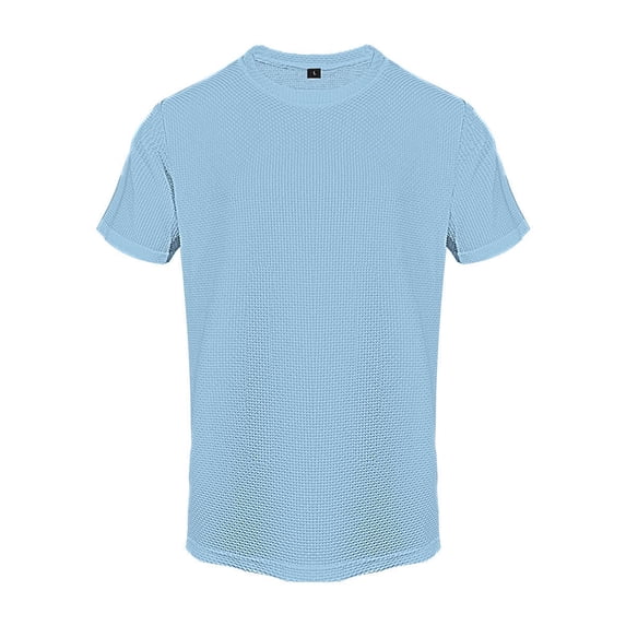 Mens Shirts Breeze Waffle Knit Short Sleeve Stylish Shirts Work Athletic Performance Shirts