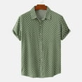 thumbnail image 1 of Mens Shirts Casual Men's Shirt Beach Shirt Hawaiian Polka Dot Shirt Lapel Short Sleeve Top Blouse, 1 of 8