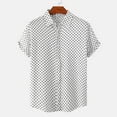 thumbnail image 1 of Mens Shirts Casual Men's Shirt Beach Shirt Hawaiian Polka Dot Shirt Lapel Short Sleeve Top Blouse clearance clothes under $25.00, 1 of 9