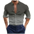 thumbnail image 1 of Mens Shirts Casual,Mens Shirts Casual Summer,Men's Casual Fashion Printed Button Long Sleeve Turndown Collar Blouse Shirt,Mens Shirts Summer, 1 of 4