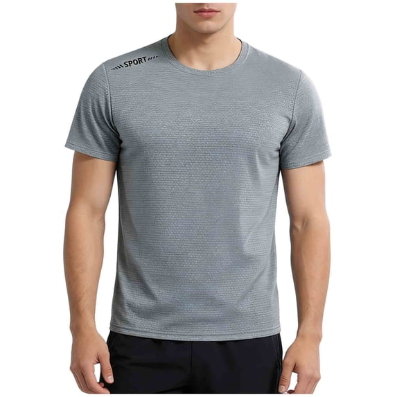Mens Shirts Casual,Mens T-Shirts Short Sleeve Crewneck T-Shirts Soild Color Lightweight Breathable Casual Travel Beach Summer Tee