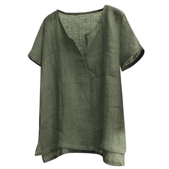 Mens Shirts Casual Stylish Big And Tall Cotton Linen Henley Short Sleeve Hippie Comfort Beach Yoga Beach Summer Shirts