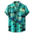 thumbnail image 1 of Mens Shirts Casual Stylish Loose Fit Male Summer Hawaii Beach Tree Print Short Sleeve Turn Down Collar Button Shirt Graphic Y2K, 1 of 4