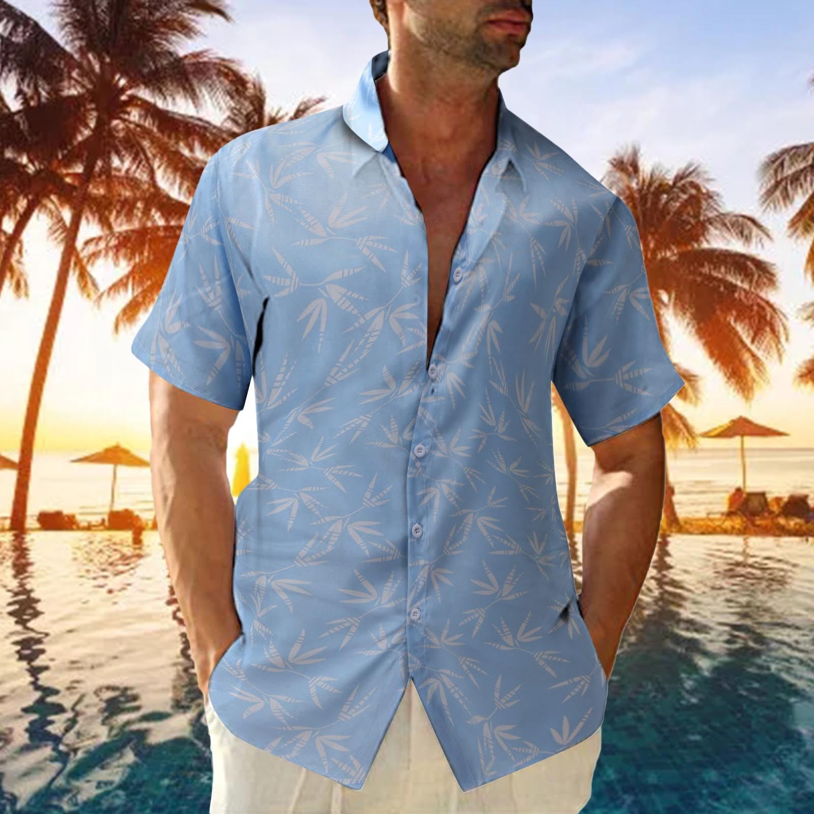 Mens Shirts Casual Stylish Men'S Summer Fashion Leisure