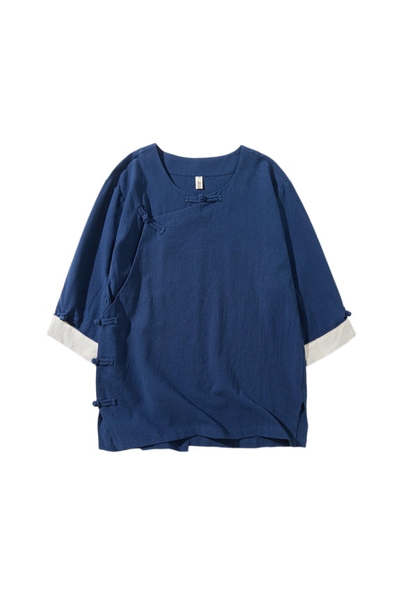 Mens Shirts Casual Stylish Stretch Classic Slim Fit Workwear Daily Shirts Cool Fashion Loose Soft Thin Shirts Summer Holiday Clothing Dark Blue Size XXL