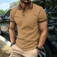 thumbnail image 1 of Mens Shirts Charming Men's Shirt Super Light Short Sleeve Casual Men's Wear Gifts for Men Beige Cotton Blend 2XL, 1 of 8