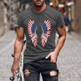 thumbnail image 1 of Mens Shirts under $5.00 Independence Day Printing Short Sleeve Round Neck Shirts for Men Pullover Men's T-Shirt Shirts for Men Dark Gray XXXXL, 1 of 5