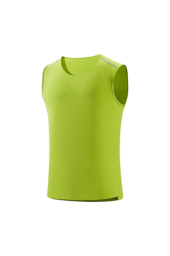 Mens Shirts Clearance JXMVOJ Men's Loose Fit Knit Sleeveless Top, Breathable Mesh Undershirt, Solid Color Round Neck Vest, Versatile Sports Base Layer Shirt