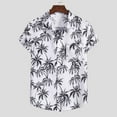 thumbnail image 1 of Mens Shirts Short Sleeve Hawaiian Ethnic Casual Printing T-shirt White XL, 1 of 6