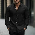 thumbnail image 1 of Mens Shirts Under $5.00 Button Up Long Sleeve Casual And Comfortable Collar Printed Top Shirt, 1 of 5