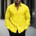 thumbnail image 1 of Mens Shirts Under $5.00 Button Up Long Sleeve Casual And Comfortable Collar Printed Top Shirt, 1 of 5