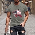 thumbnail image 1 of Mens Shirts Clearance under $5.00 Independence Day Printing Short Sleeve Round Neck Shirts for Men Pullover Men's T-Shirt Shirts for Men Gray XXXL, 1 of 5