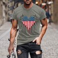 thumbnail image 1 of Mens Shirts Clearance under $5.00 Independence Day Printing Short Sleeve Round Neck Shirts for Men Pullover Men's T-Shirt Shirts for Men Gray XXXXL, 1 of 5