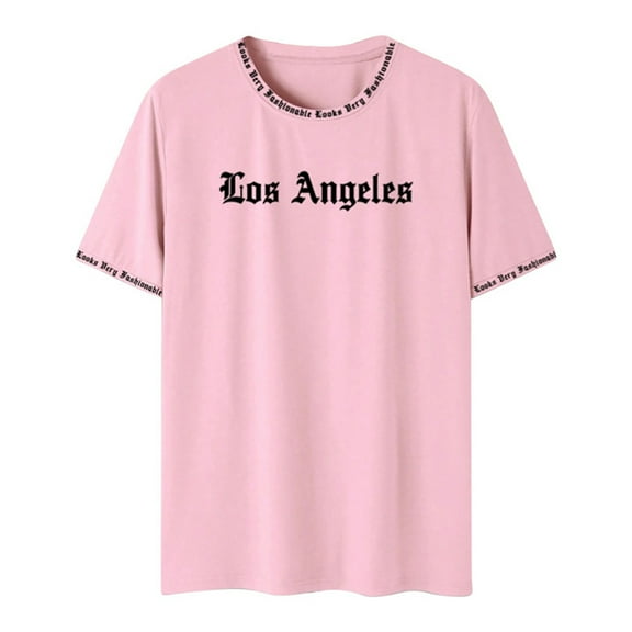 Mens Shirts Crew Neck Athletic Workout for Men Short Sleeve 1pc Men'S Casual T Shirt With Alphabet Print Polyester Knit Fabric Slight Stretch Regular Fit Pullover Style