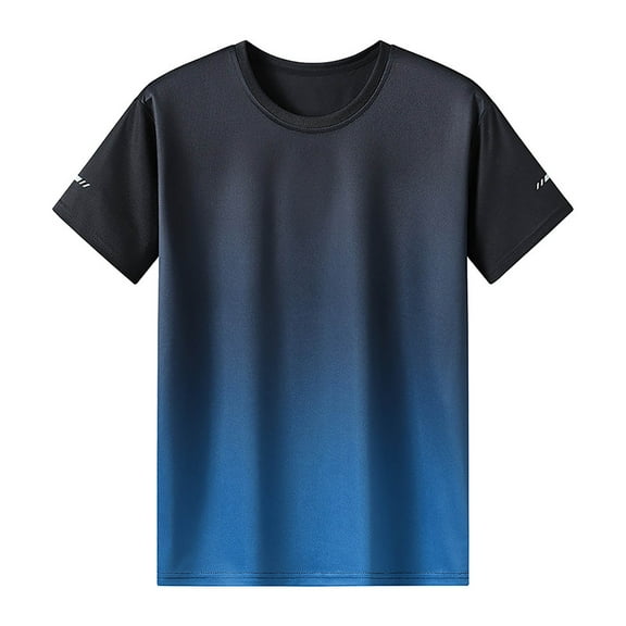 Mens Shirts Crewneck Short Sleeve Summer Beach Shirt Casual Gradient Color Graphic Tee Shirts Fashion Clothes