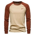 thumbnail image 1 of Mens Shirts Fall Winter Casual Long Sleeved Base Stitching T Shirts for Man, 1 of 7