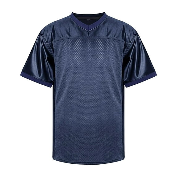 Mens Shirts Fashion Sports Solid Color V Neck T Shirt Hop Party Breathable Casual Football Top