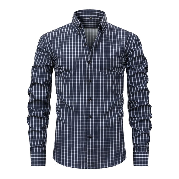 Mens Shirts Formal Dress Shirt for Men Slim Fit with Stretch Comfort ...