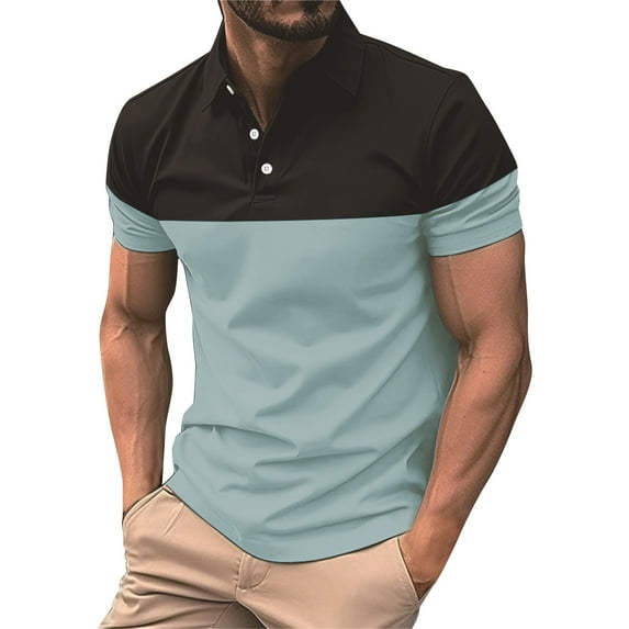 Mens Shirts Gifts for Men Charming Men's Shirt Super Light Short Sleeve Casual Men's Wear Light Blue Cotton Blend L