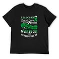 thumbnail image 1 of Mens Shirts Glaucoma Awareness Warrior Support Green Ribbon Raglan Baseball Tee Black Medium, 1 of 5