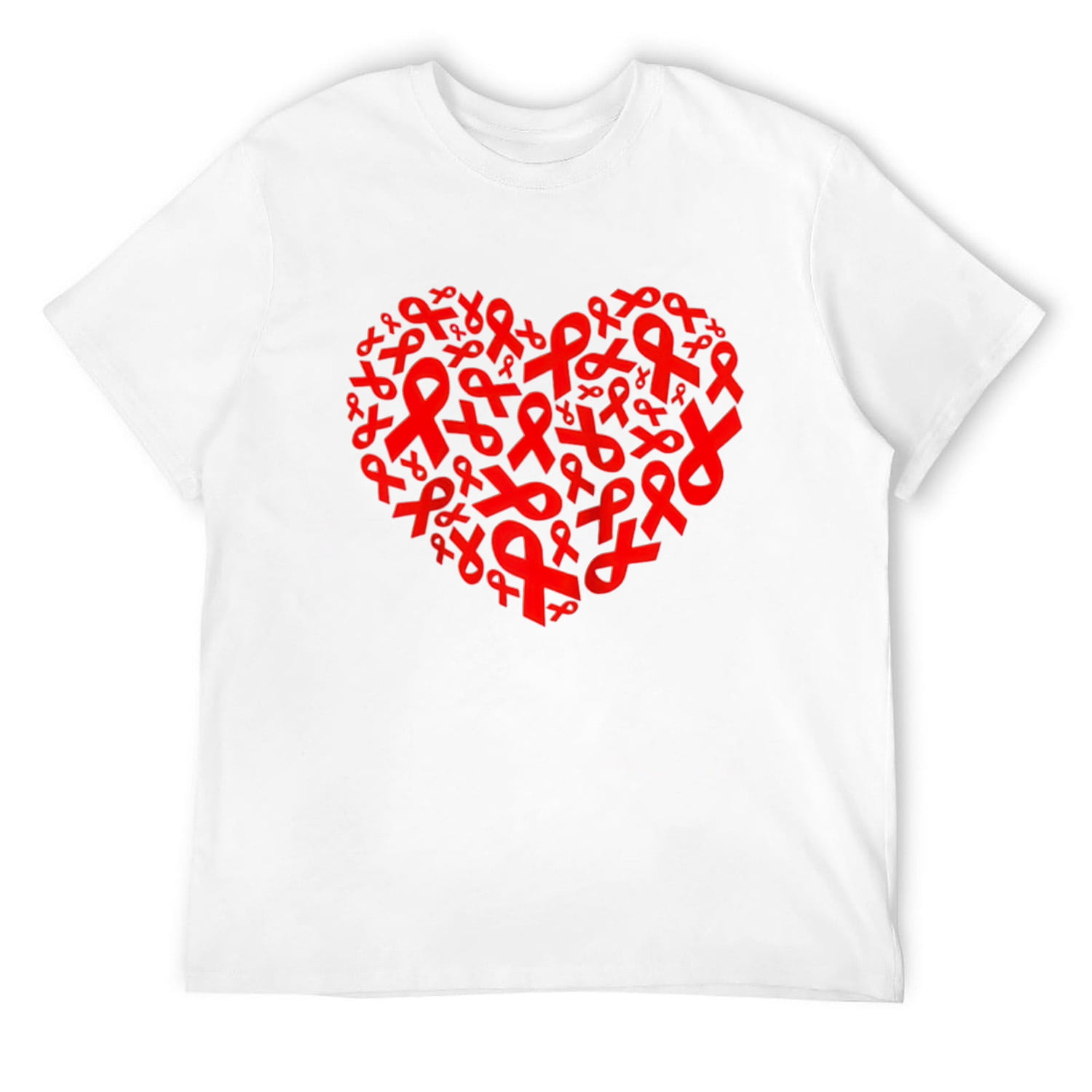 Neon Red Heart Tee Men