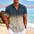 thumbnail image 1 of Mens Shirts Hawaiian Shirt For Men, Men's Vintage Button Down Bowling Shirts Short Sleeve Summer Beach Shirt Gifts for Men Blue Polyester 3X, 1 of 5